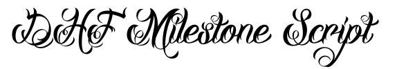 DHF Milestone Script font preview